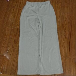 Light Grey/Beige Wide-Leg Pants